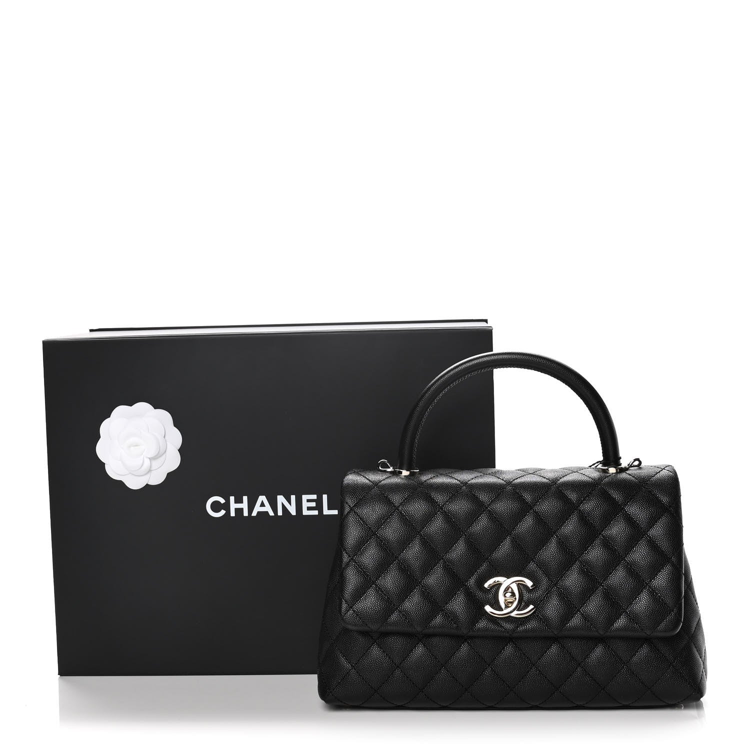 Chanel Caviar Quilted Small Coco Handle Flap Black 10 of 10
