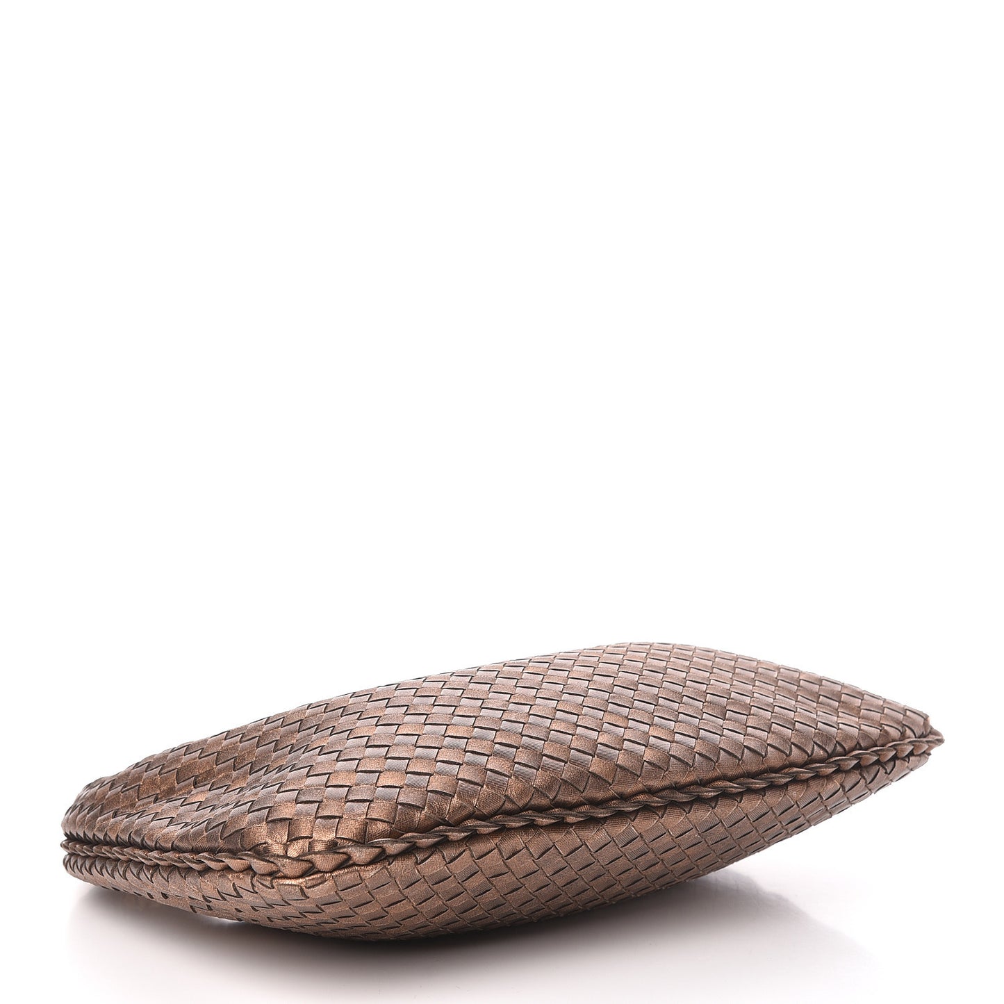 Metallic Nappa Intrecciato Medium Veneta Hobo Copper
