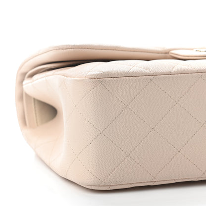 Chanel Caviar Quilted Jumbo Double Flap Beige Clair 8 of 9