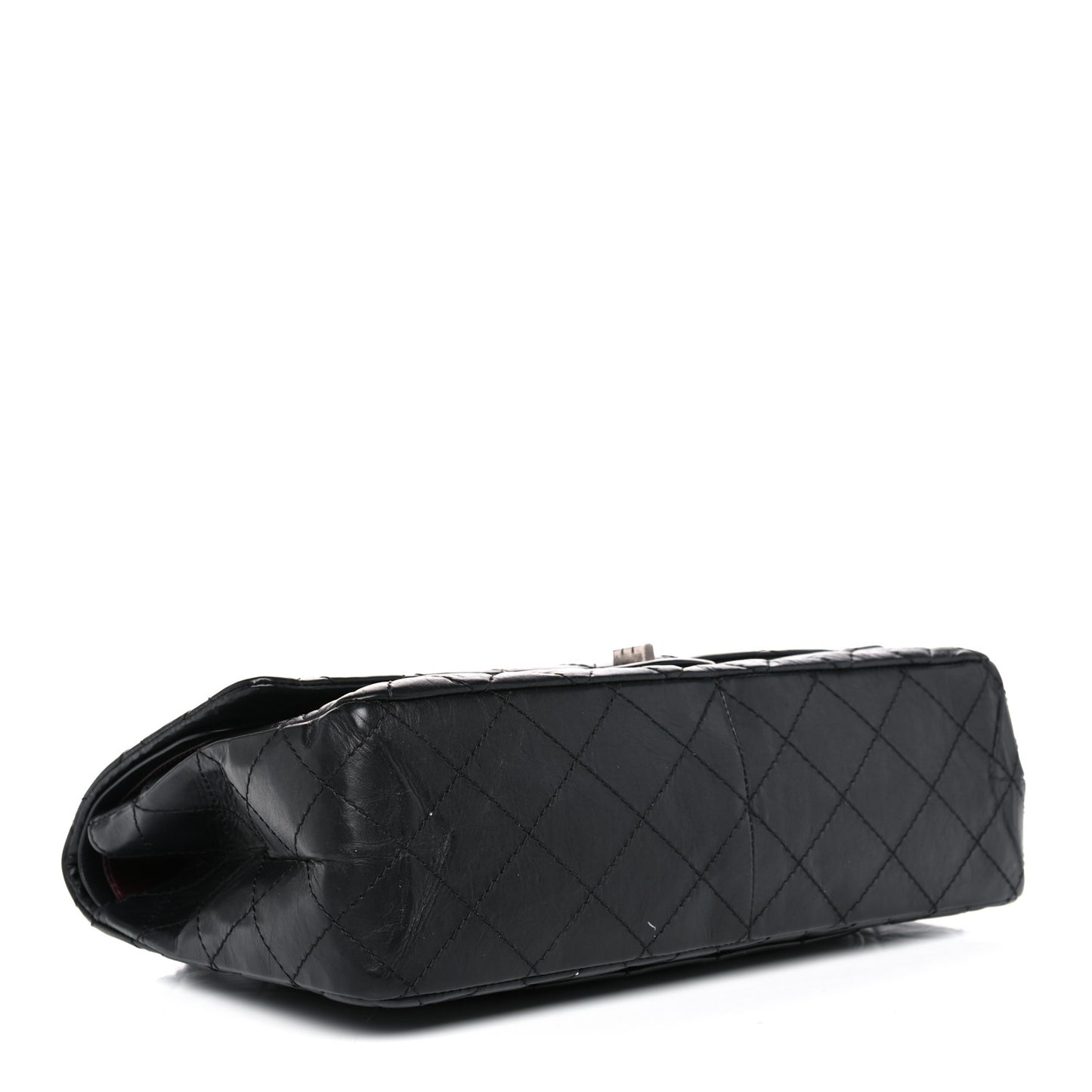 Aged Calfskin Quilted 2.55 Reissue 227 Flap Black