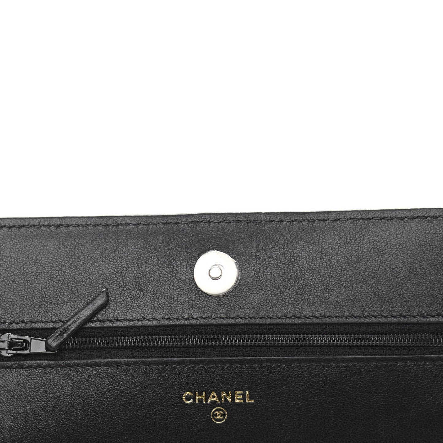 Lambskin Quilted Chanel 19 Wallet On Chain WOC Black