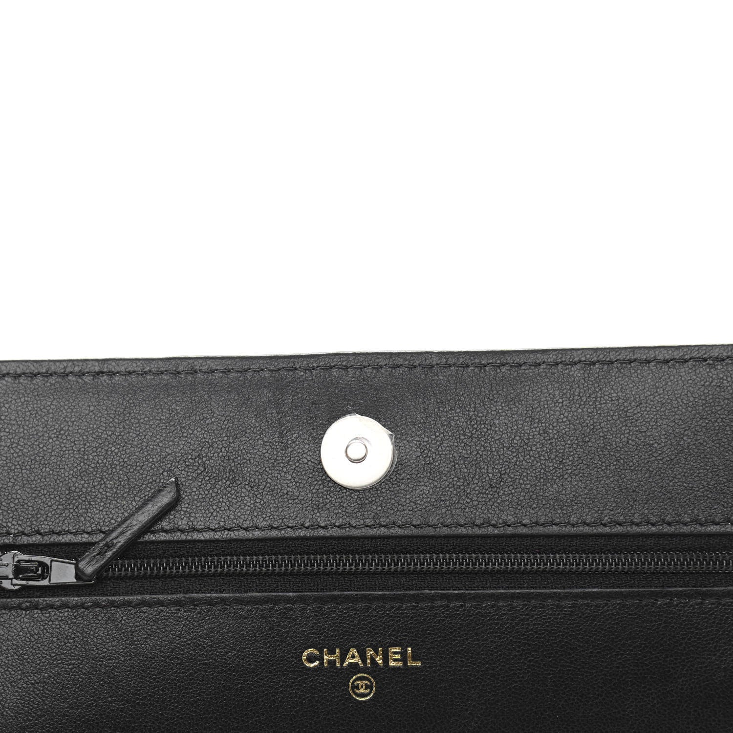 Chanel Lambskin Quilted Chanel 19 Wallet On Chain WOC Black 7 of 13