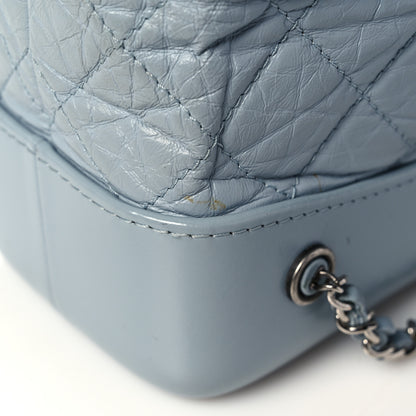 Chanel Aged Calfskin Quilted Small Gabrielle Backpack Light Blue 13 of 14