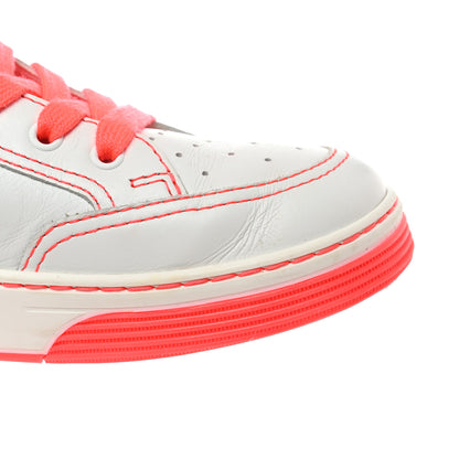Chanel Calfskin Womens Logo High Top Sneakers 41 Orange White 10 of 11