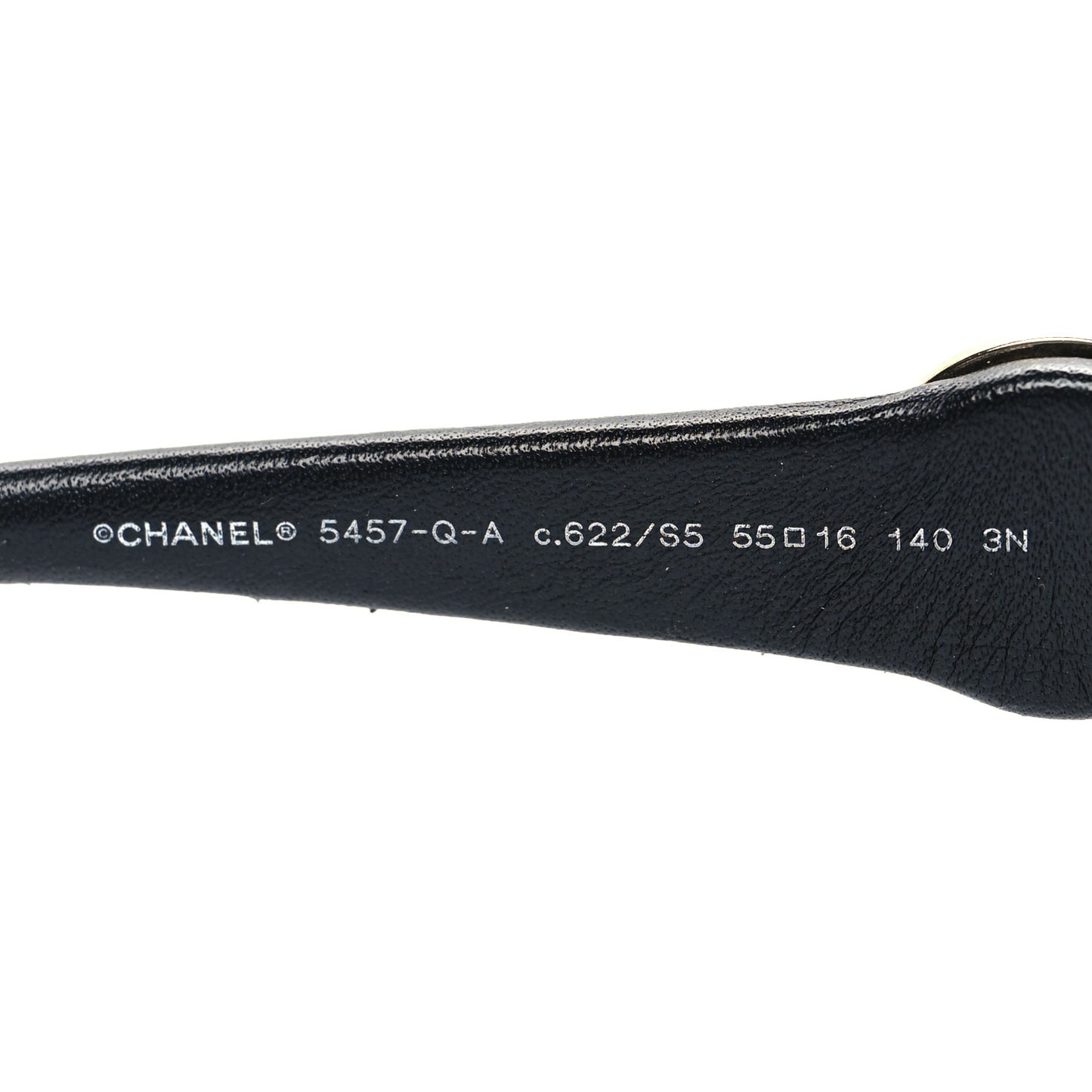 Acetate Lambskin CC Sunglasses 5457-Q-A Black