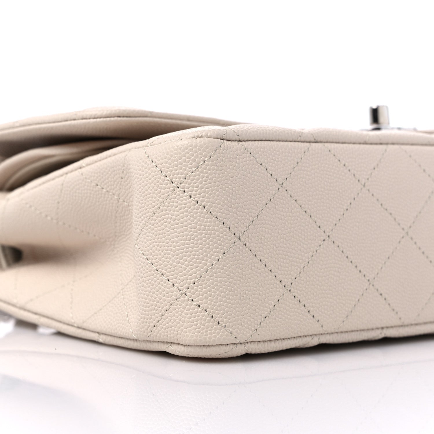 Chanel Caviar Quilted Medium Double Flap Light Beige 8 of 10
