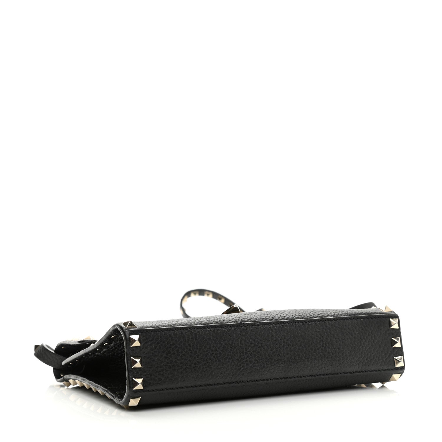 Valentino Garavani Pebbled Calfskin Medium Rockstud Flip Lock Crossbody Bag Black 3 of 12