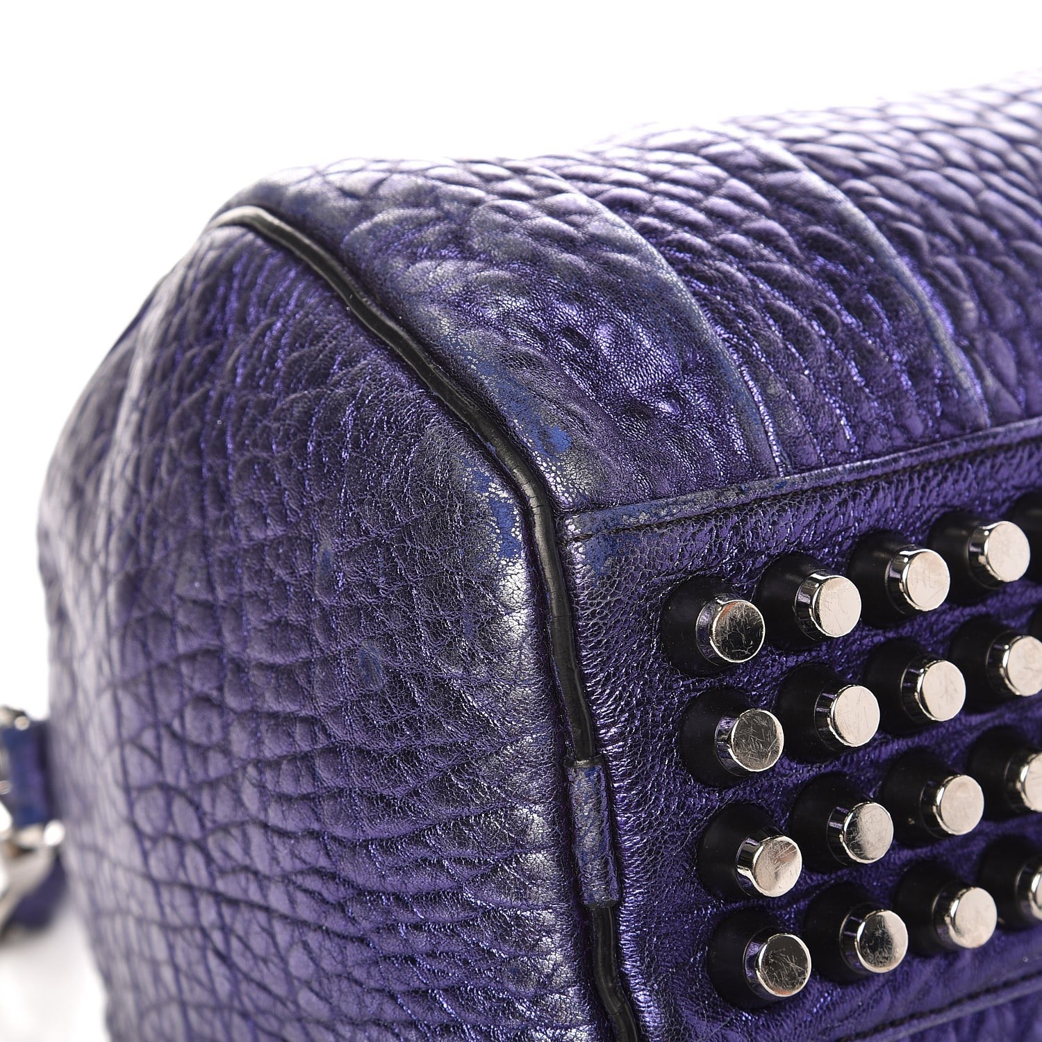 Alexander Wang Metallic Pebbled Lambskin Rocco Nile With Silver Hardware 9 of 14