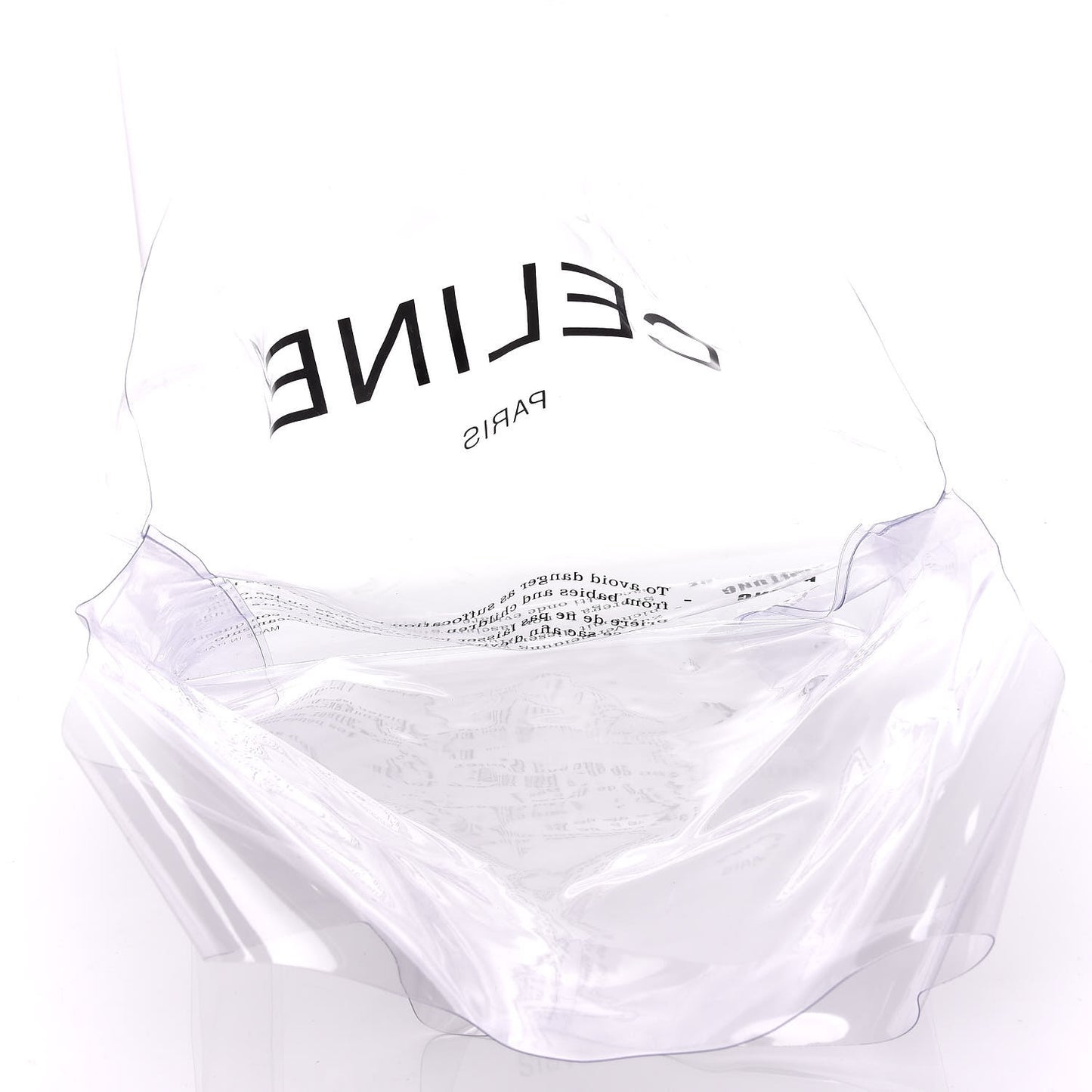 Plastic Bag with Cloudy Lambskin Solo Zip Pouch Clutch Lime