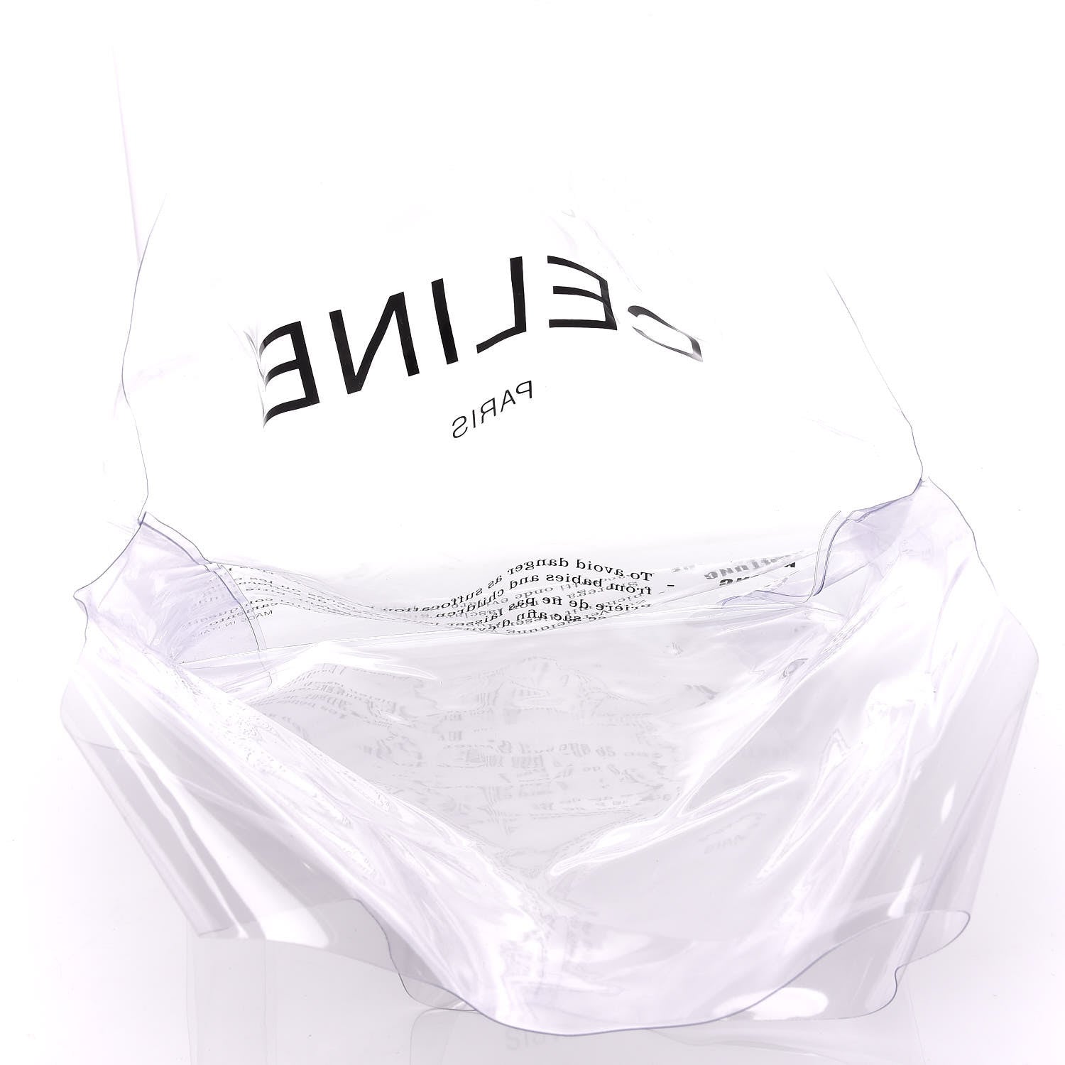 Celine Plastic Bag with Cloudy Lambskin Solo Zip Pouch Clutch Lime 5 of 9