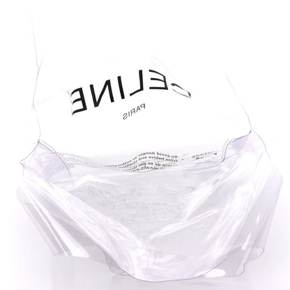Celine Plastic Bag with Cloudy Lambskin Solo Zip Pouch Clutch Lime 5 of 9
