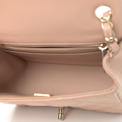 Chanel Lambskin Quilted Mini Square Flap Beige 4 of 5