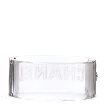 Chanel Lucite Logo Cuff Transparent 3 of 4