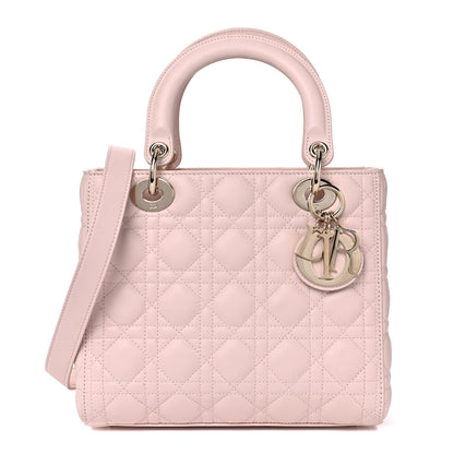 Christian Dior Lambskin Cannage Medium Lady Dior Light Pink 1 of 13