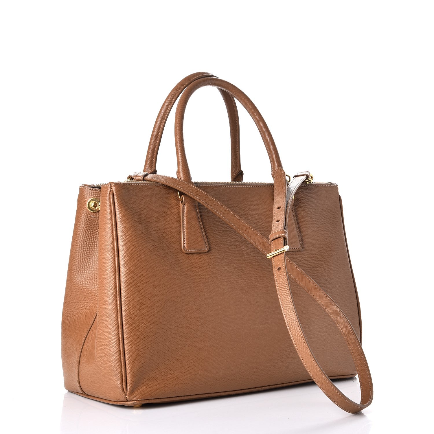 Prada Saffiano Medium Galleria Double Zip Tote Caramel 2 of 22