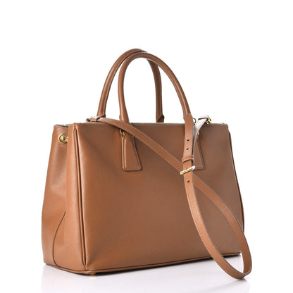 Prada Saffiano Medium Galleria Double Zip Tote Caramel 2 of 22
