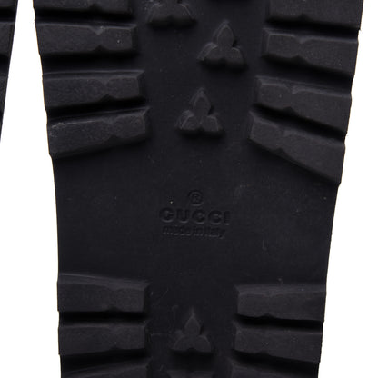 Gucci Rubber Web Mens Lug Sole Slide Sandals 9 Black Green Red 8 of 12