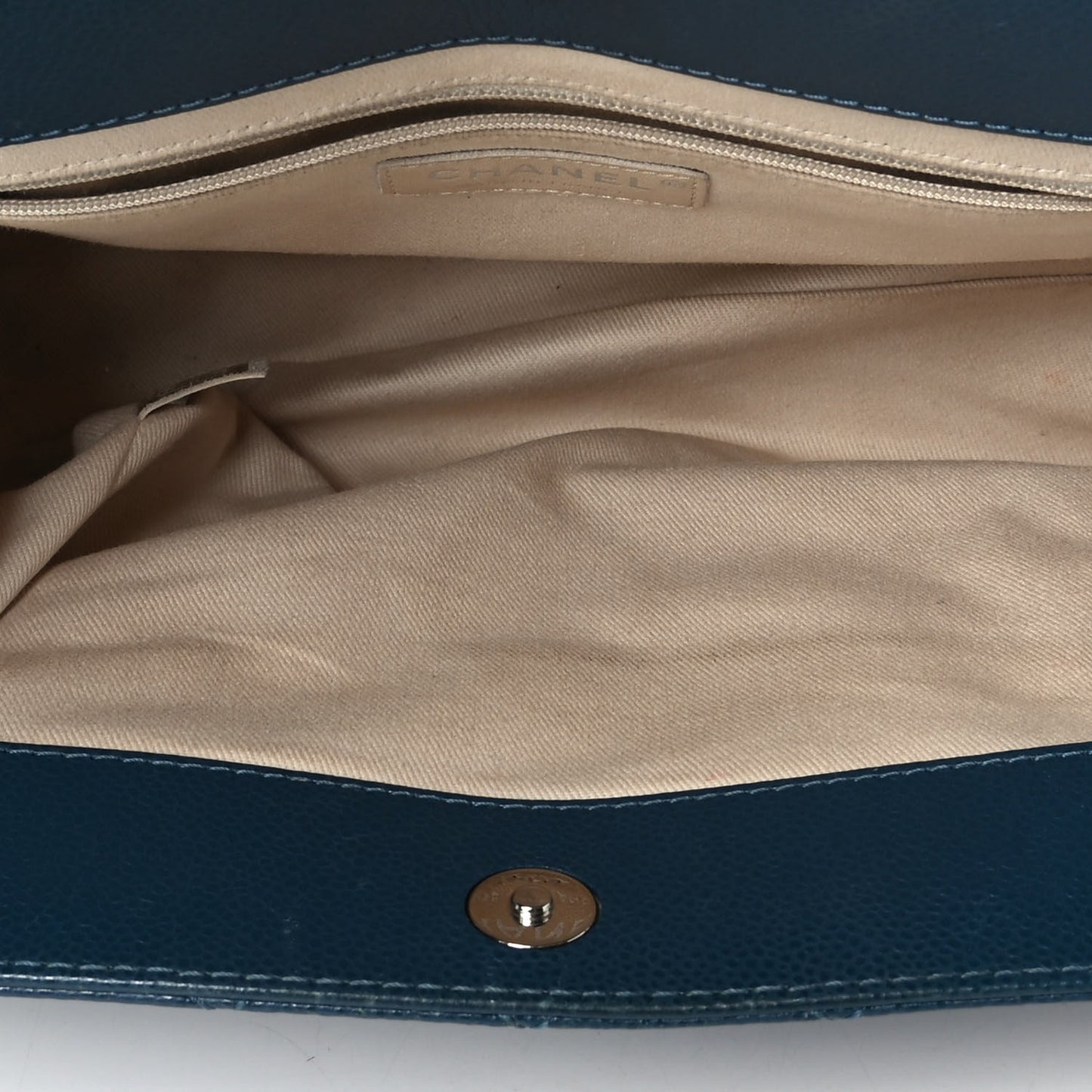 Caviar Quilted Timeless CC Shopping Tote Blue