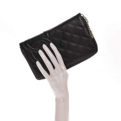 Chanel Calfskin Cambon Zip Around Organizer Wallet Black 2 of 8