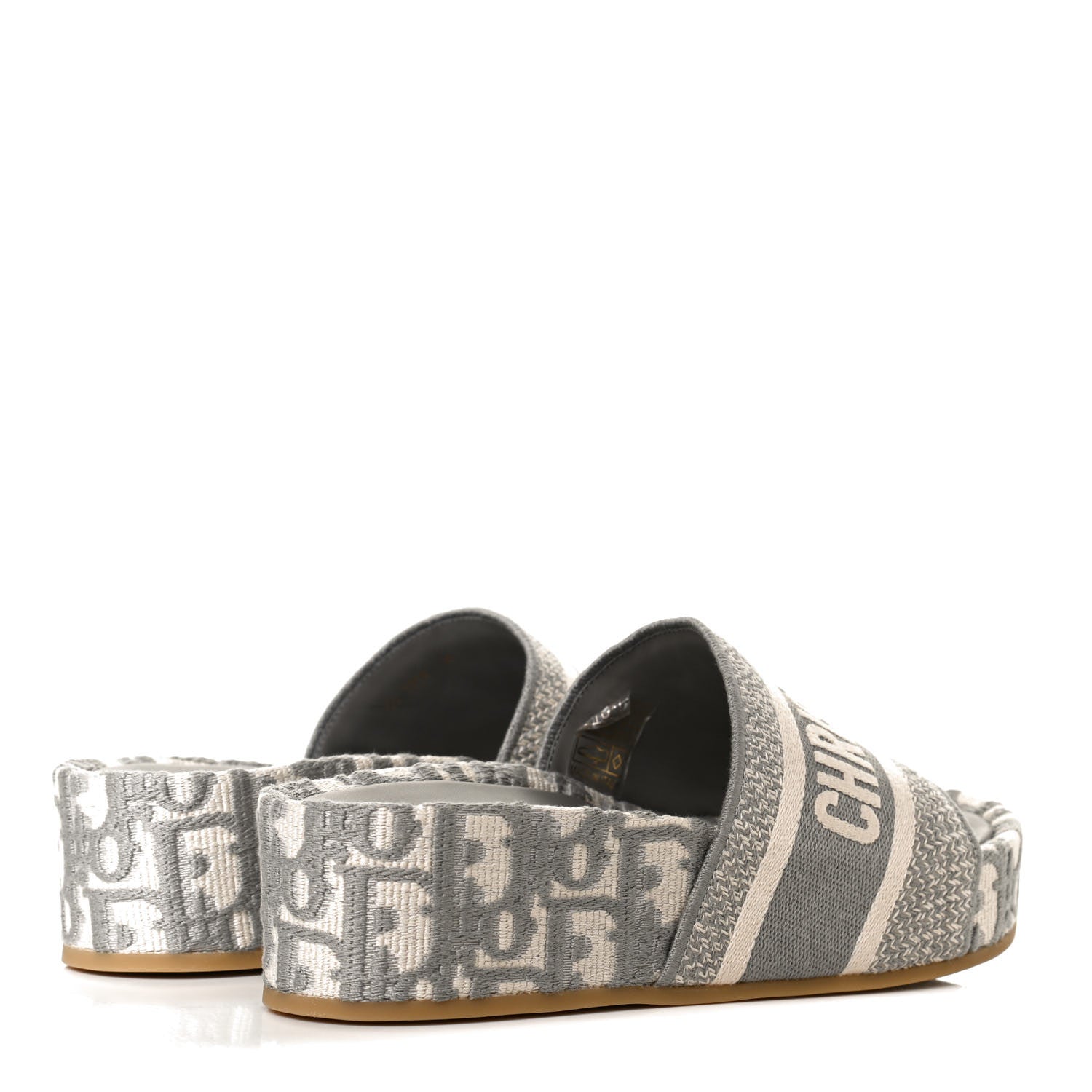 Christian Dior Oblique D-Way Platform Slide Sandals 36 Grey 4 of 10