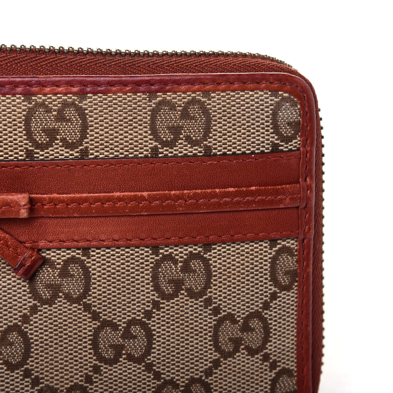 Gucci Monogram Bow Zip Around Wallet Brown 19 of 22