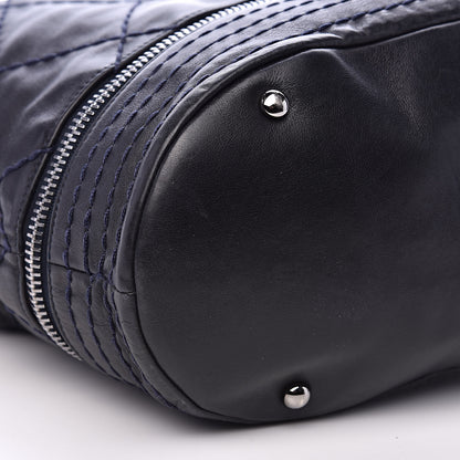 Chanel Lambskin Stitched Expandable Tote Navy 8 of 15