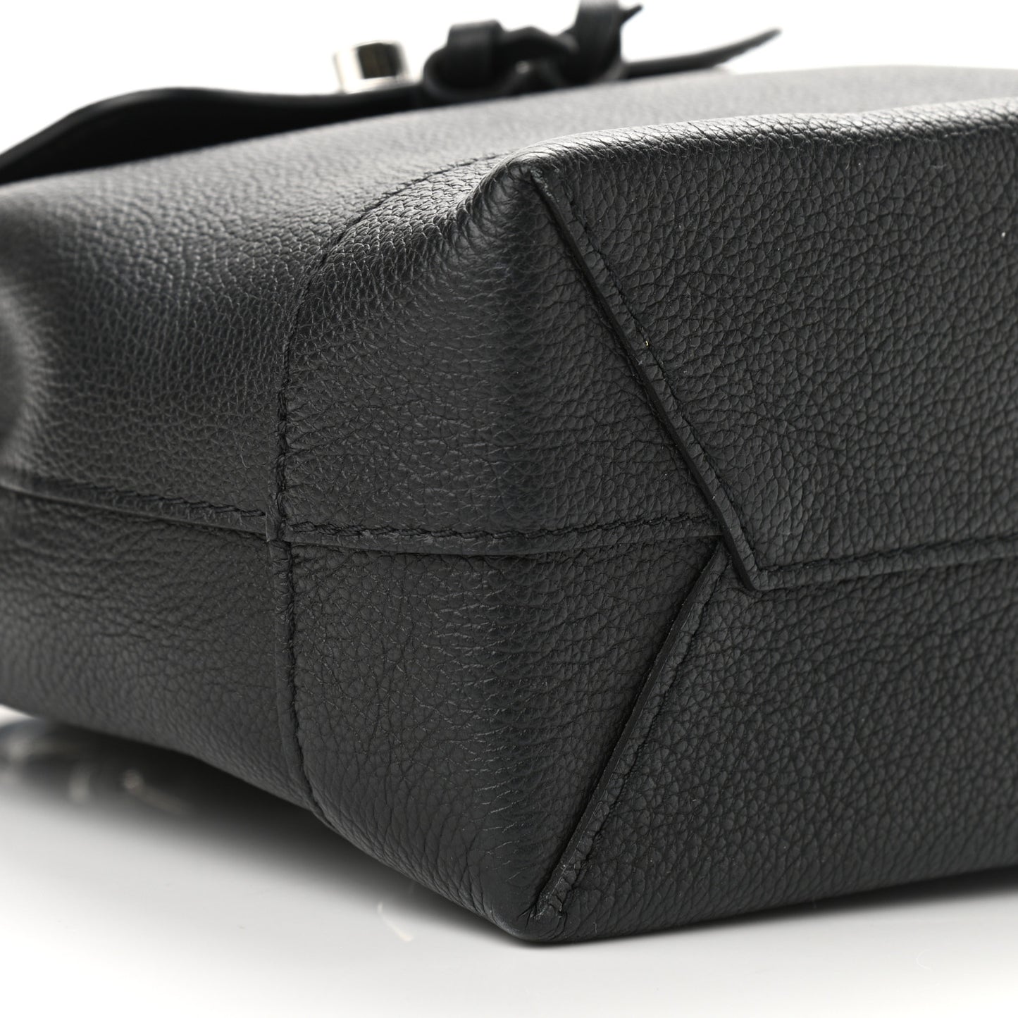 Calfskin Lockme Mini Backpack Black