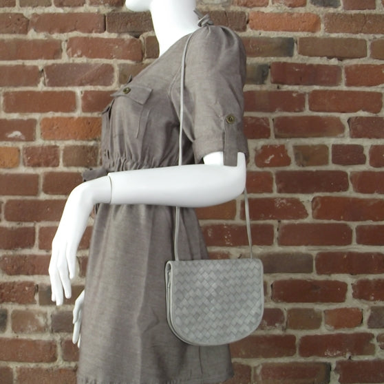 Bottega Veneta Vintage Woven Shoulder Bag Gray 2 of 8