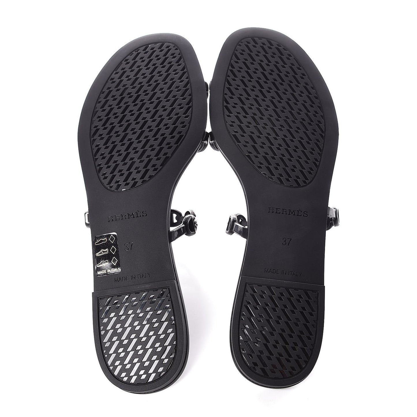 Rubber Chaine d'Ancre Rivage Sandals 37 Black
