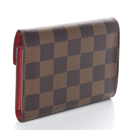 Louis Vuitton Damier Ebene Victorine Wallet Red 3 of 6