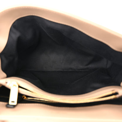 Saint Laurent Calfskin Y Quilted Monogram Medium Loulou Chain Satchel Dark Beige 5 of 11