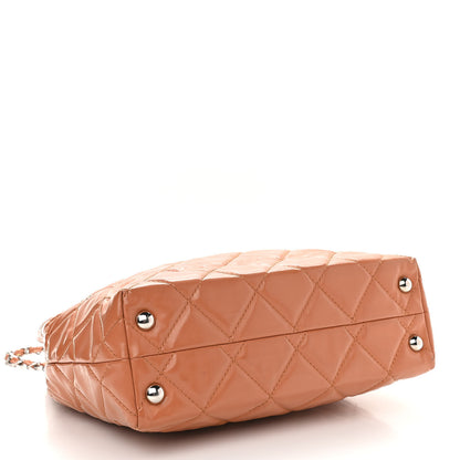 Chanel Vinyl Quilted In The Business North South Tote Orange 6 of 27