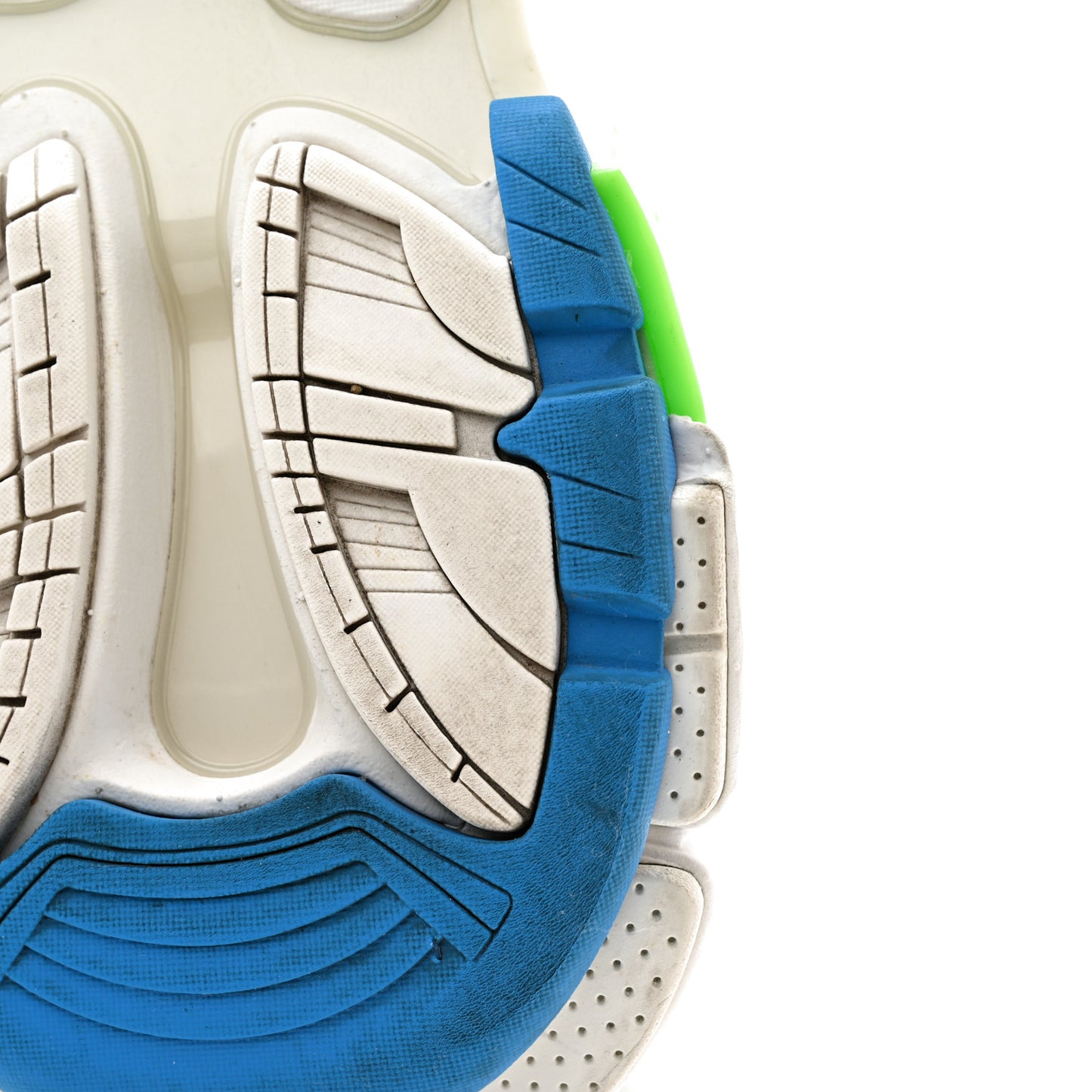 Mesh Nylon Mens Track Sneakers 40 White Green Blue