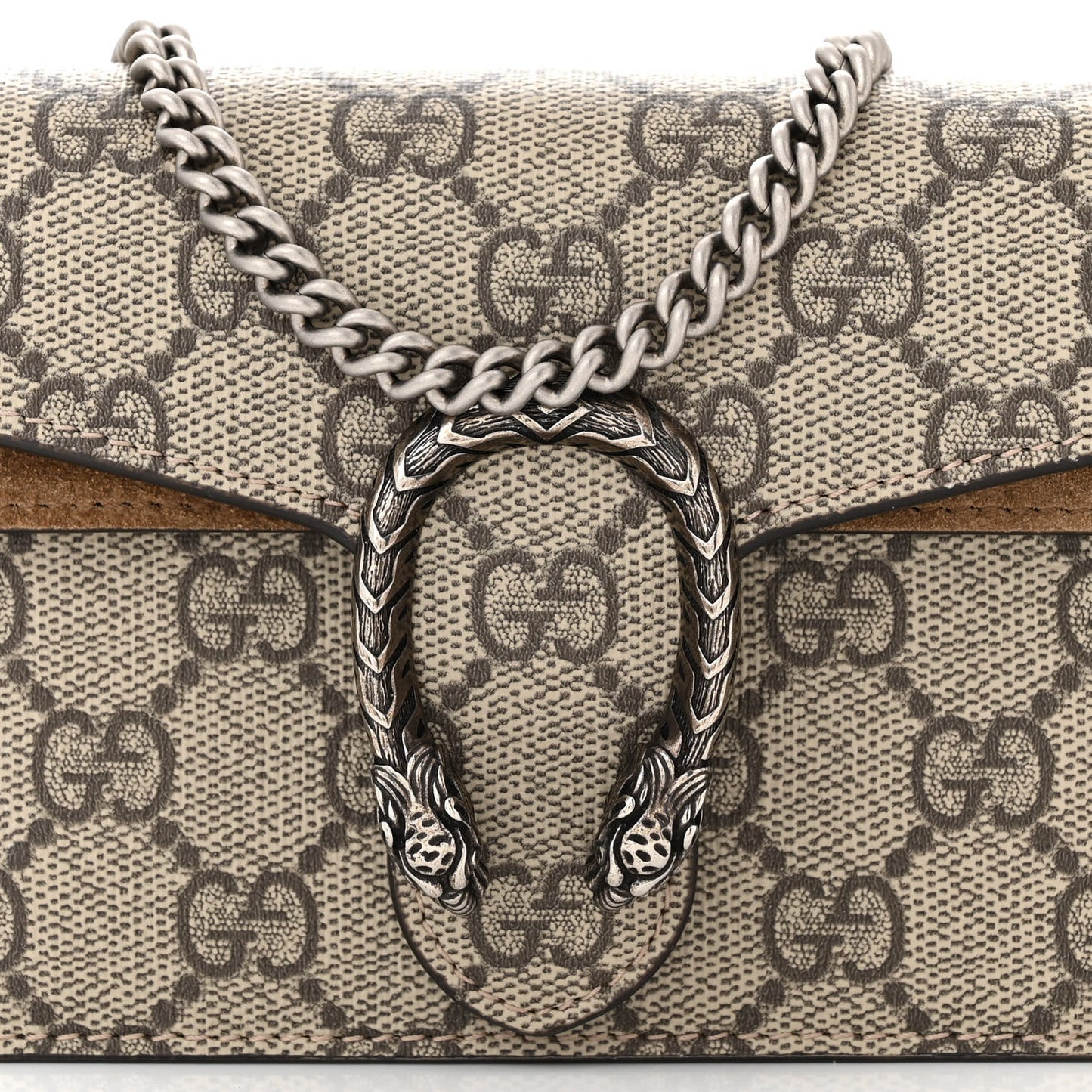 GG Supreme Monogram Super Mini Dionysus Shoulder Bag Taupe