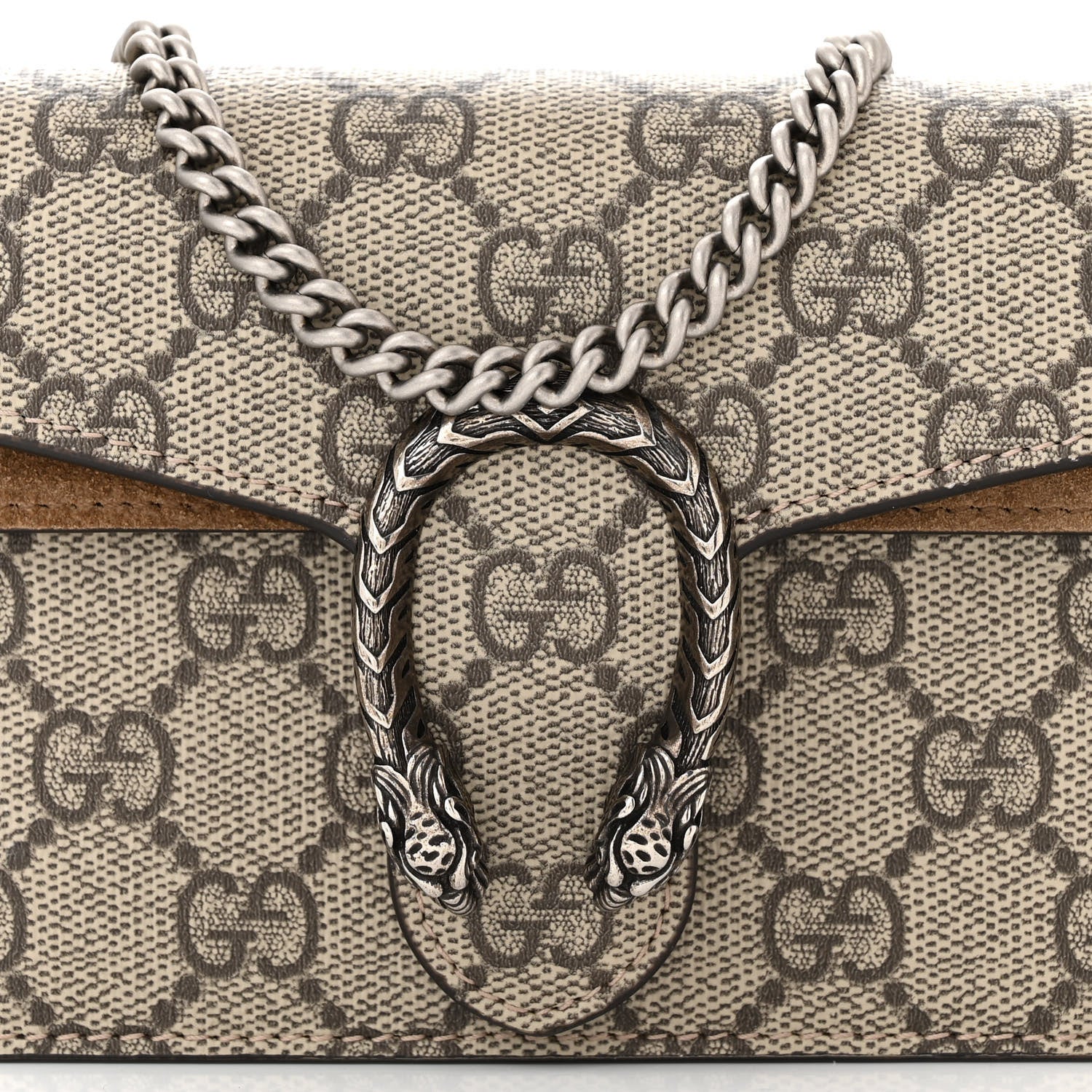Gucci GG Supreme Monogram Super Mini Dionysus Shoulder Bag Taupe 7 of 11