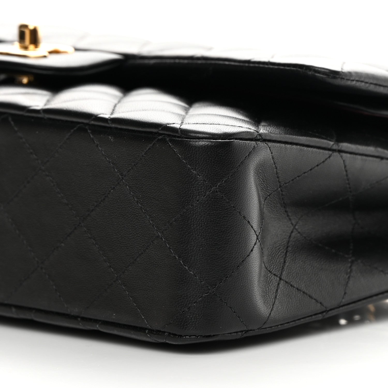 Chanel Lambskin Quilted Medium Double Flap Black 10 of 14