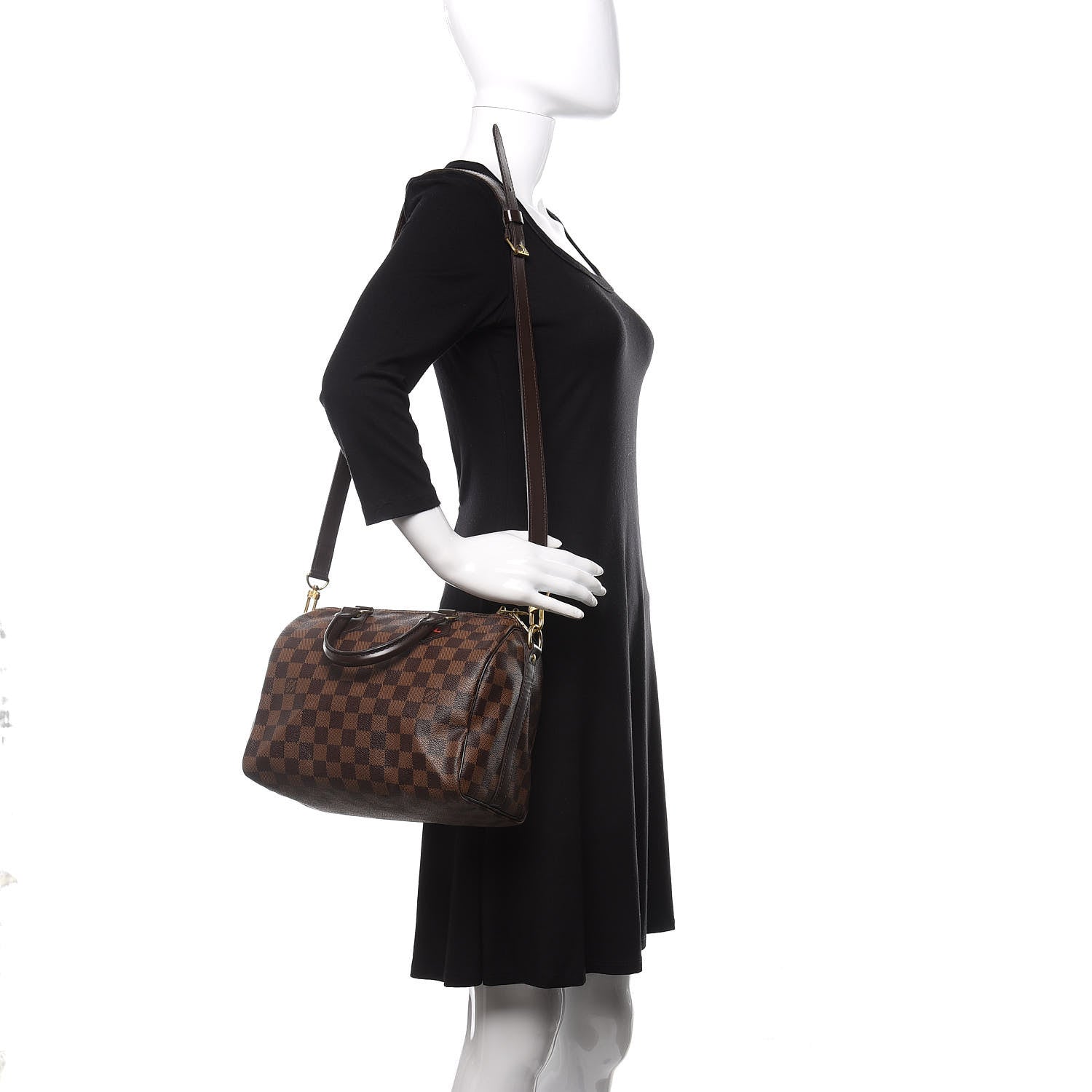 Louis Vuitton Damier Ebene Speedy Bandouliere 25 2 of 9