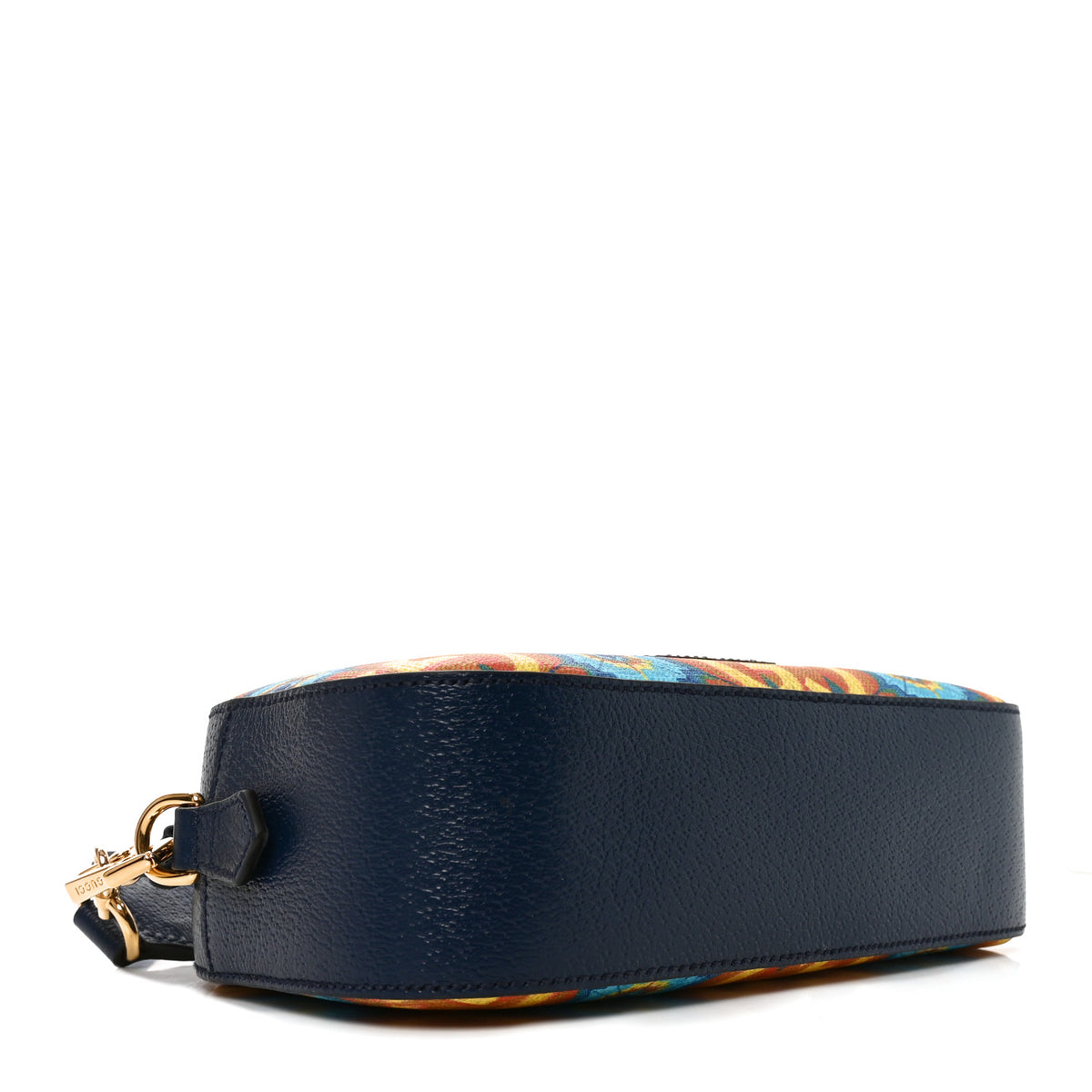 Gucci GG Supreme Kaleidoscope Calfskin Script Logo Gucci 100 Camera Bag Blue Orange Multicolor Blue Agata 4 of 10
