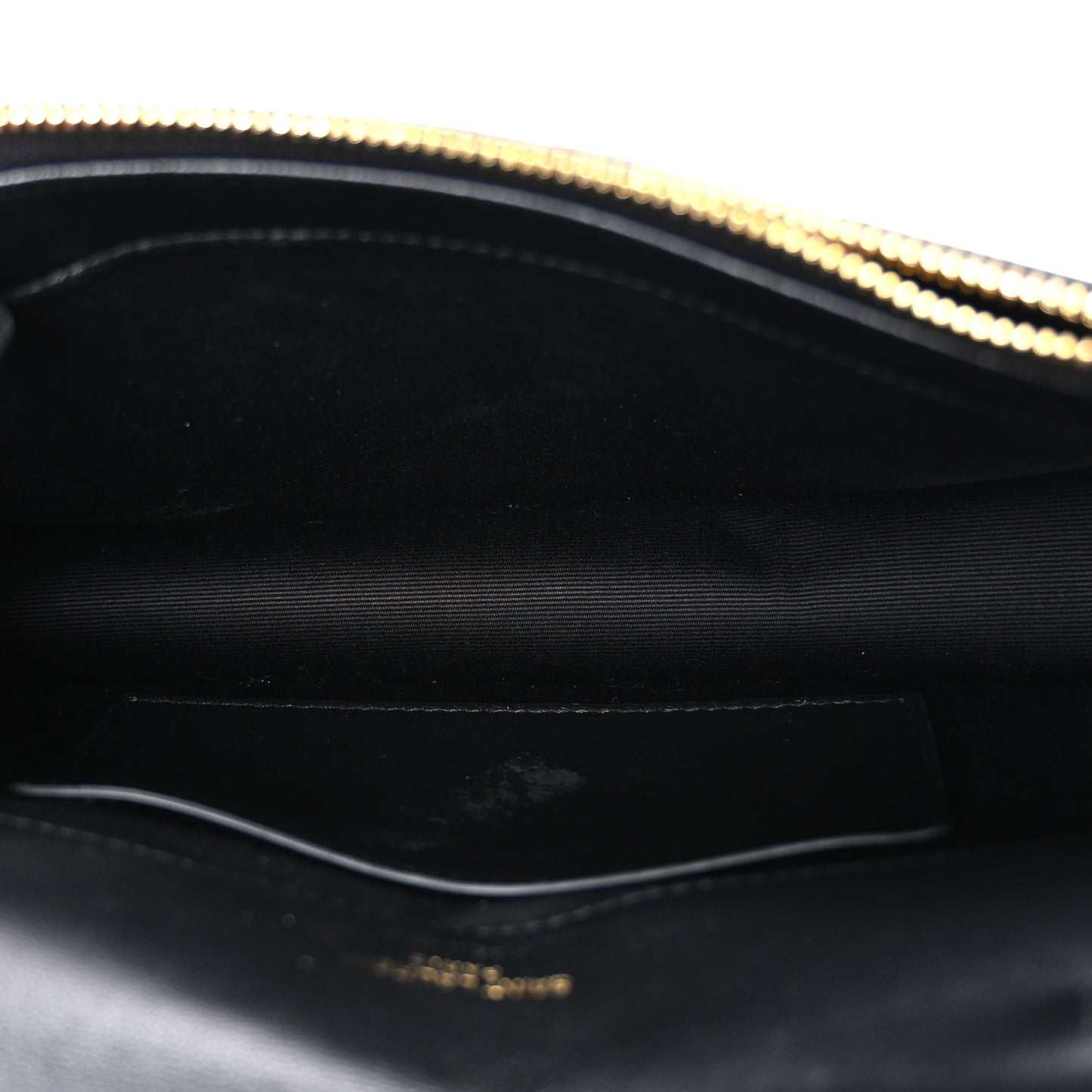 Lambskin Matelasse Chevron Monogram Envelope Chain Wallet Black