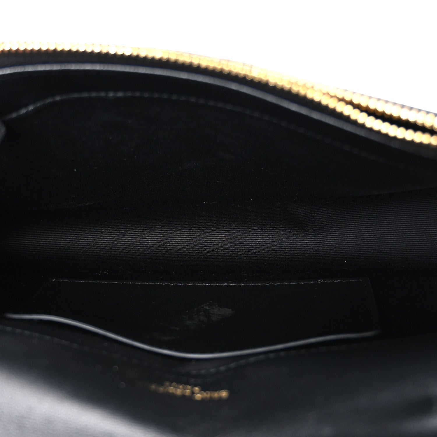 Saint Laurent Lambskin Matelasse Chevron Monogram Envelope Chain Wallet Black 5 of 11