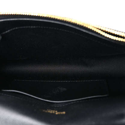 Saint Laurent Lambskin Matelasse Chevron Monogram Envelope Chain Wallet Black 5 of 11