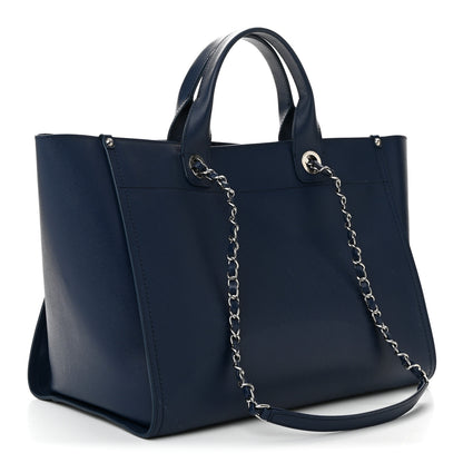 Chanel Caviar Medium Studded Deauville Tote Navy 3 of 10