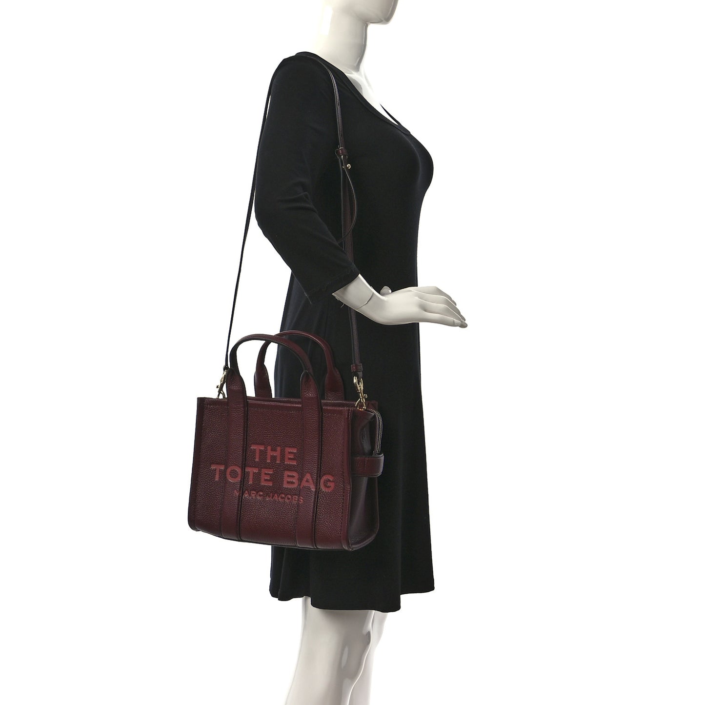 Grained Calfskin Small The Tote Bag Chianti