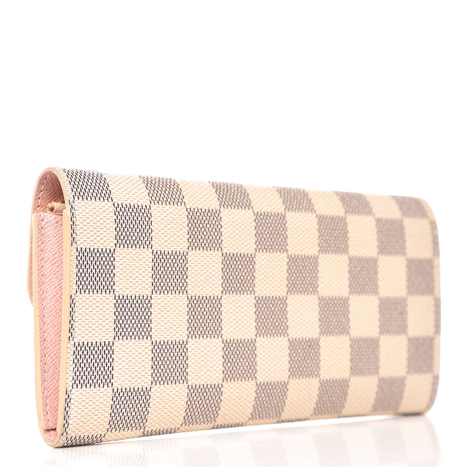 Louis Vuitton Damier Azur Emilie Wallet Rose Ballerine 3 of 7