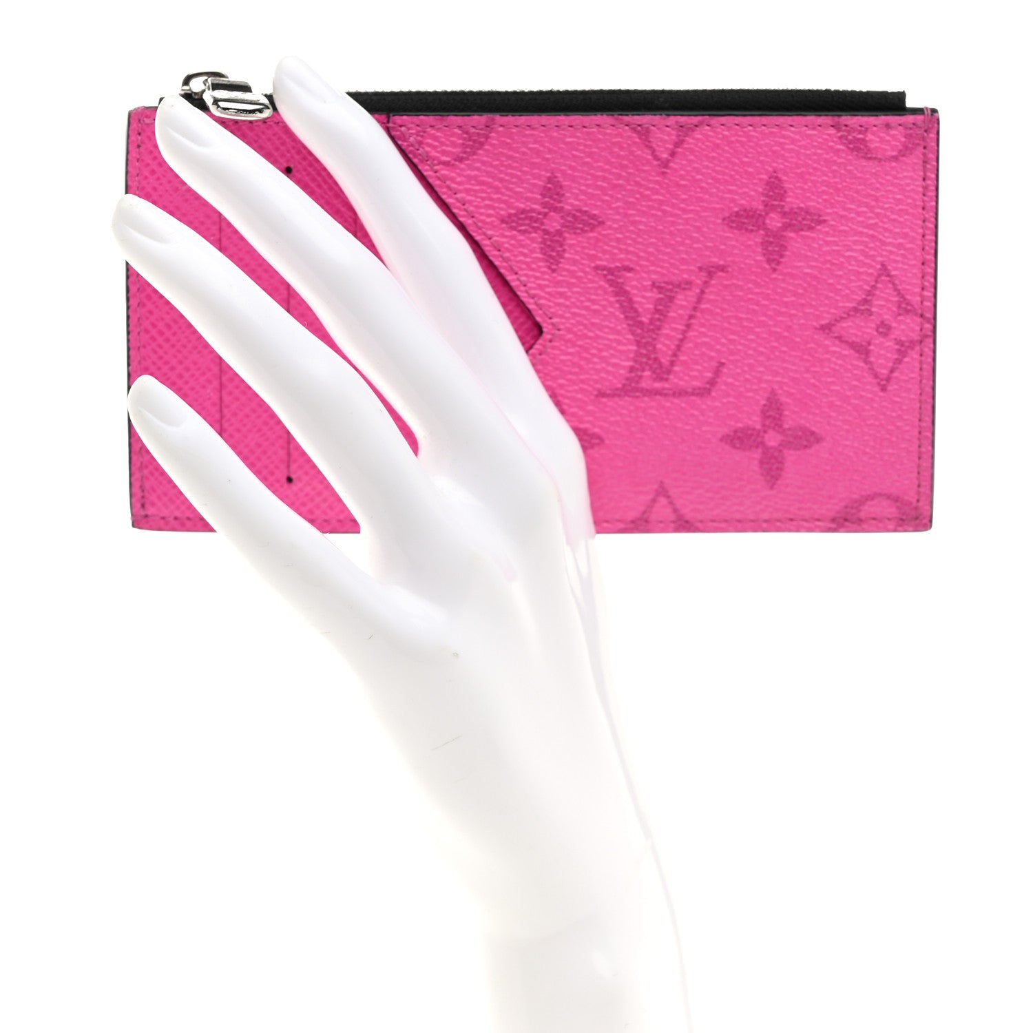 Louis Vuitton Taigarama Coin Card Holder Fuchsia 2 of 9