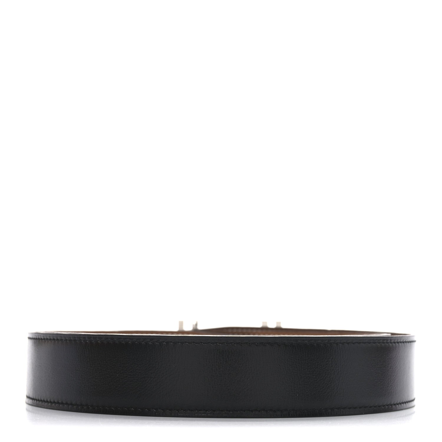 Hermes Box Togo 32mm Au Carre H Belt 95 Black Gold 2 of 6
