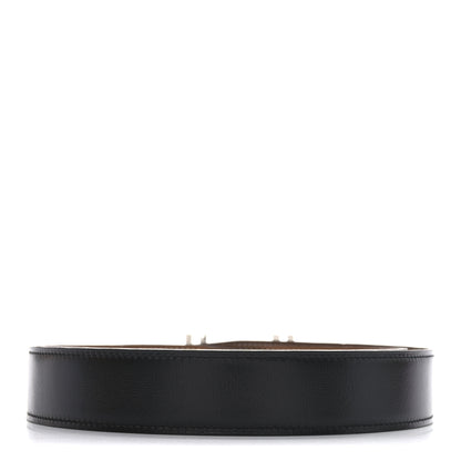 Hermes Box Togo 32mm Au Carre H Belt 95 Black Gold 2 of 6