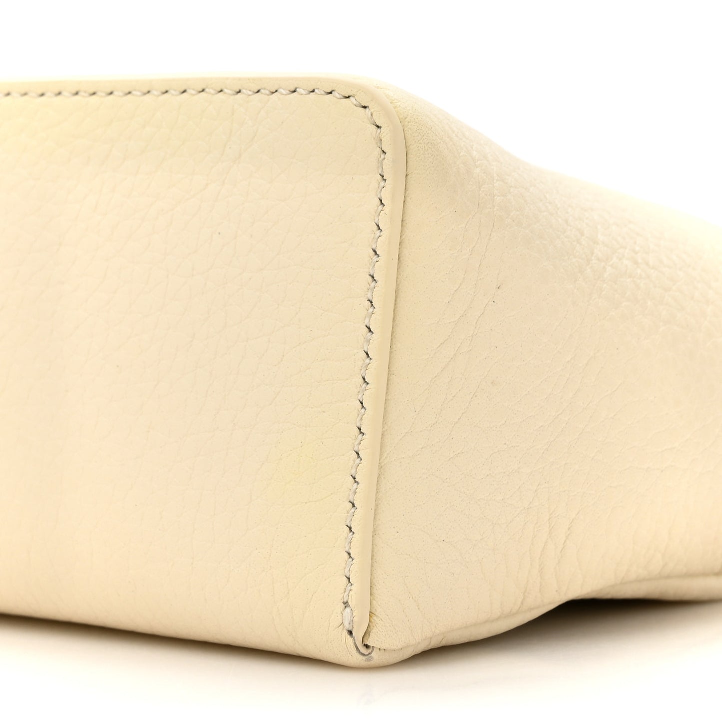 Grained Calfskin L19 Extra Pocket Pouch Whisper White