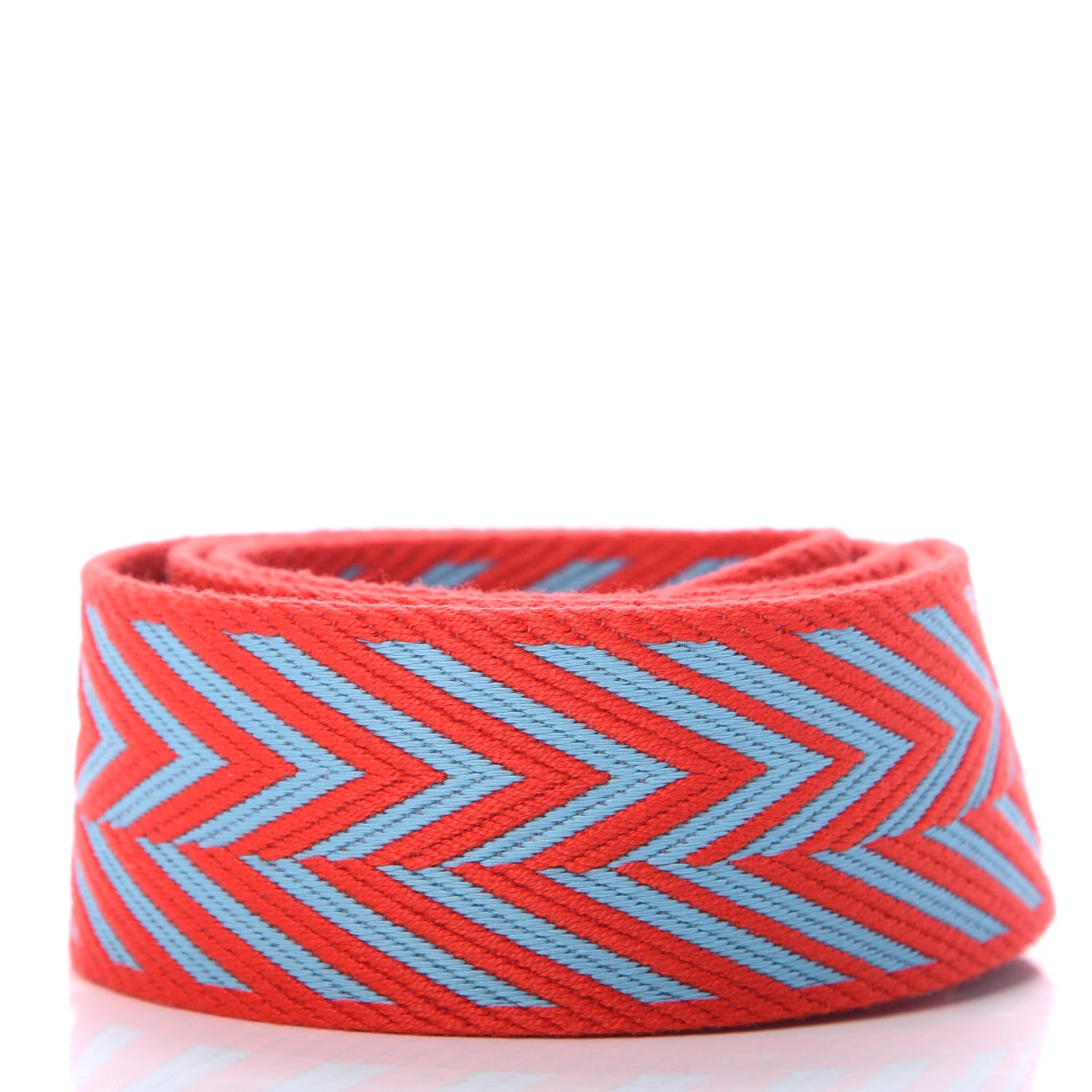 Hermes Toile Swift 50mm Sangle ZigZag Shoulder Strap Rouge De Coeur Bleu Du Nord 2 of 3