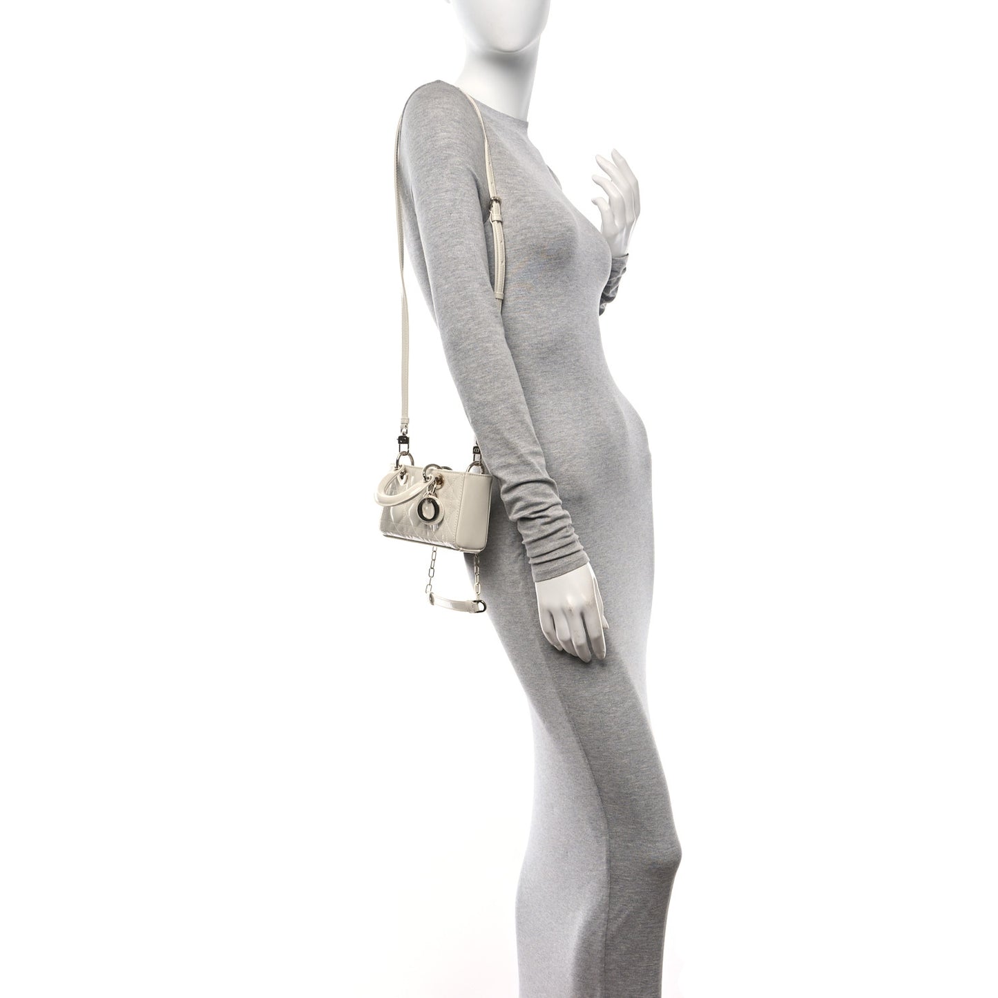 Lambskin Cannage Micro Lady D-Joy Latte